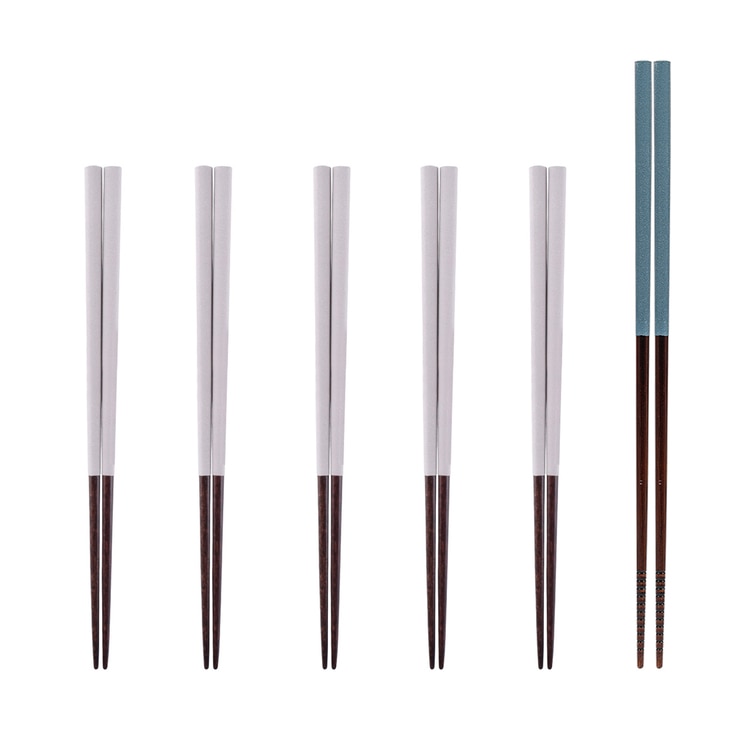 아오바 블랙라벨 흑단 젓가락 5P & 튀김젓가락 1P