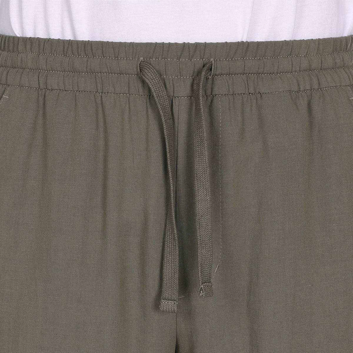 게스 남성 린넨 바지 - 카키