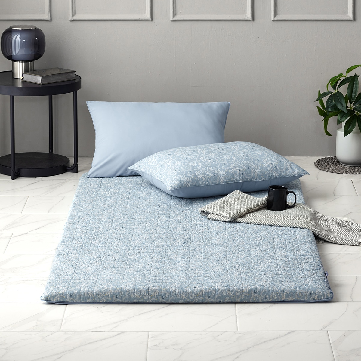 에이프릴앳홈 AMB 목화솜 워싱면요 - 싱글, 디프(블루)