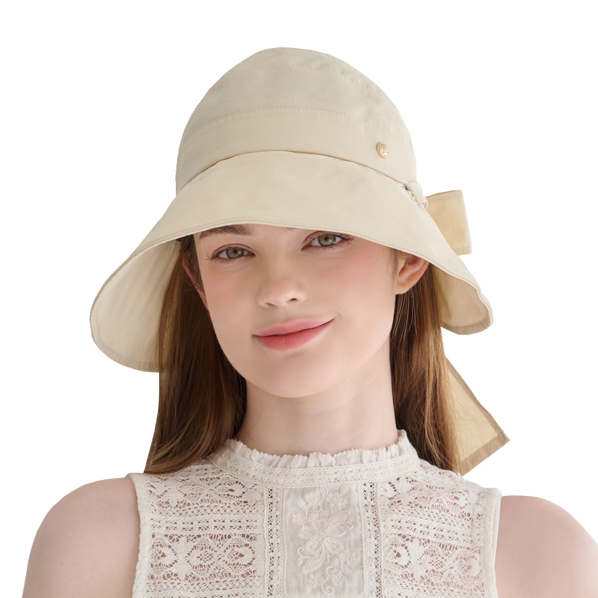 안드레아바나 여성 리본 바이저햇