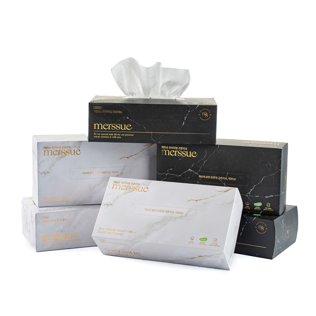 메르슈 프리미엄 코튼티슈 80매 x 6