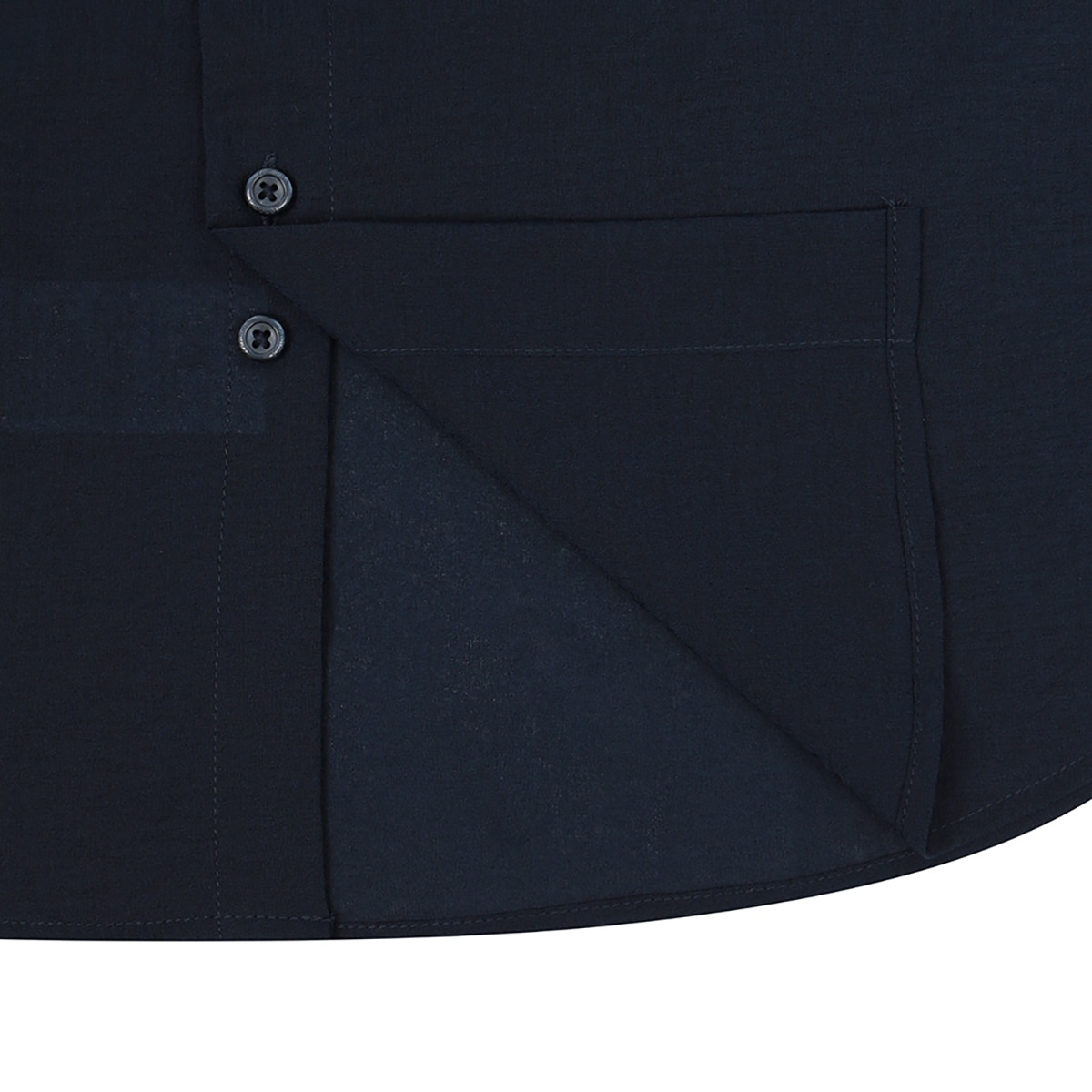 레노마 남성 긴소매 캐주얼 셔츠 - 네이비