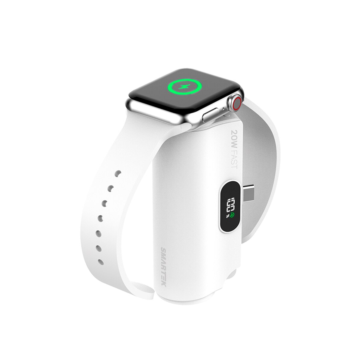 스마텍 고속충전 보조배터리 세트 2P - 화이트