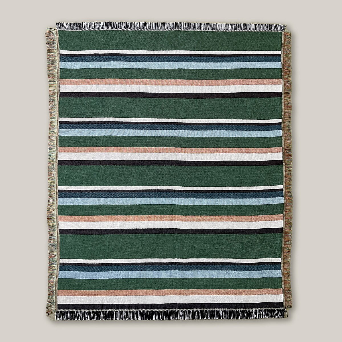 플로티나 순면 에스닉 다용도 담요 130x160cm - 스트라이프