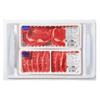 미국산 냉장 등심스테이크 1.2kg + 부채살로스 1.4kg 미국산 냉장 등심스테이크 1.2kg + 부채살로스 1.4kg