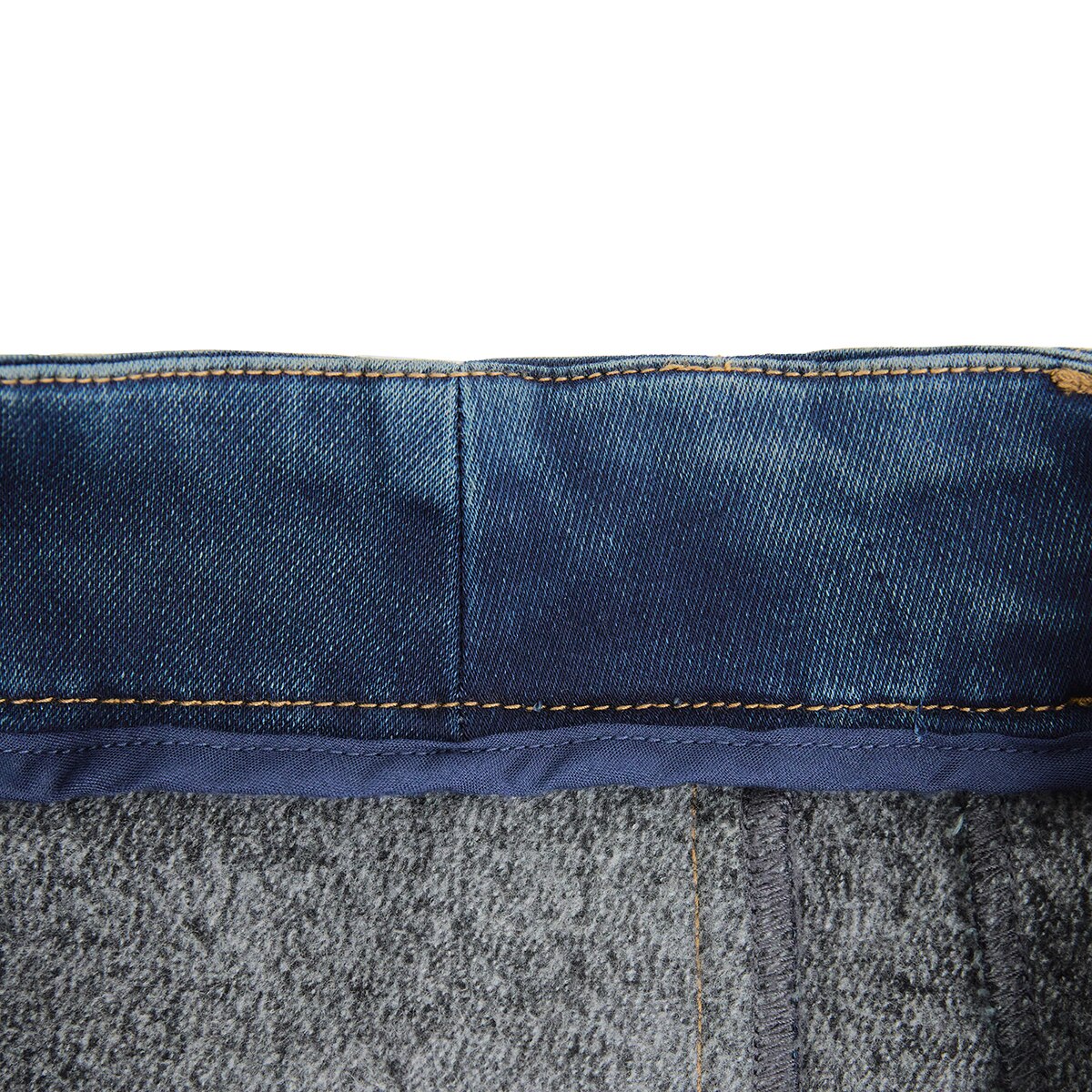 마리끌레르 여성 기모 밴딩 청바지 - 다크 블루, L