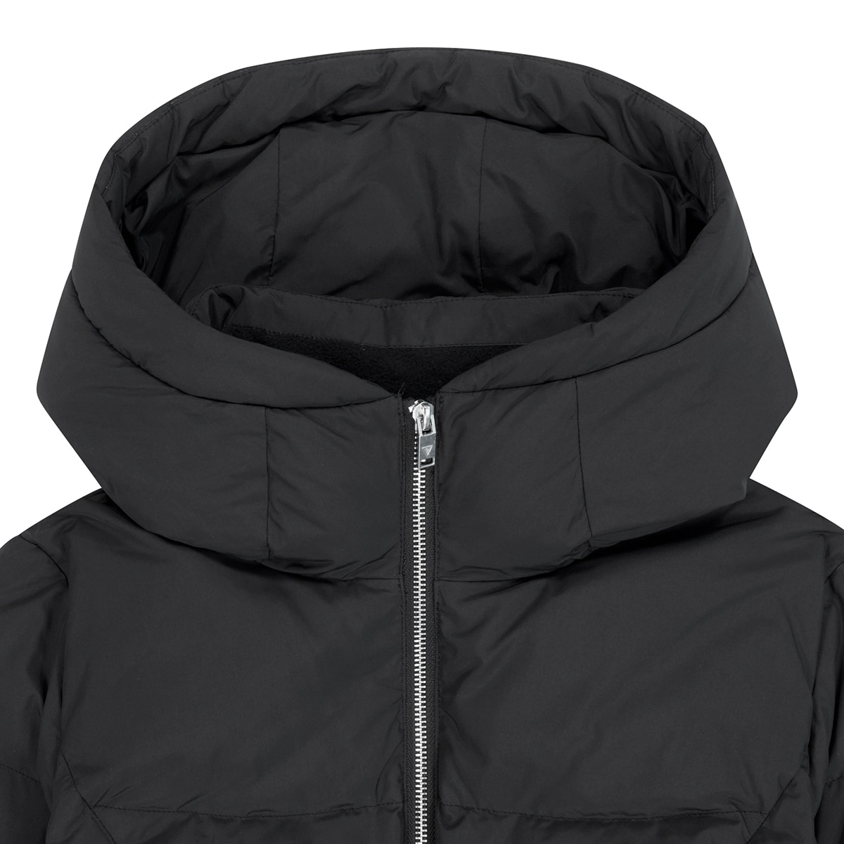 게스 여성 슬림 롱 덕다운 재킷 - 블랙 게스 여성 슬림 롱 덕다운 재킷 - 블랙