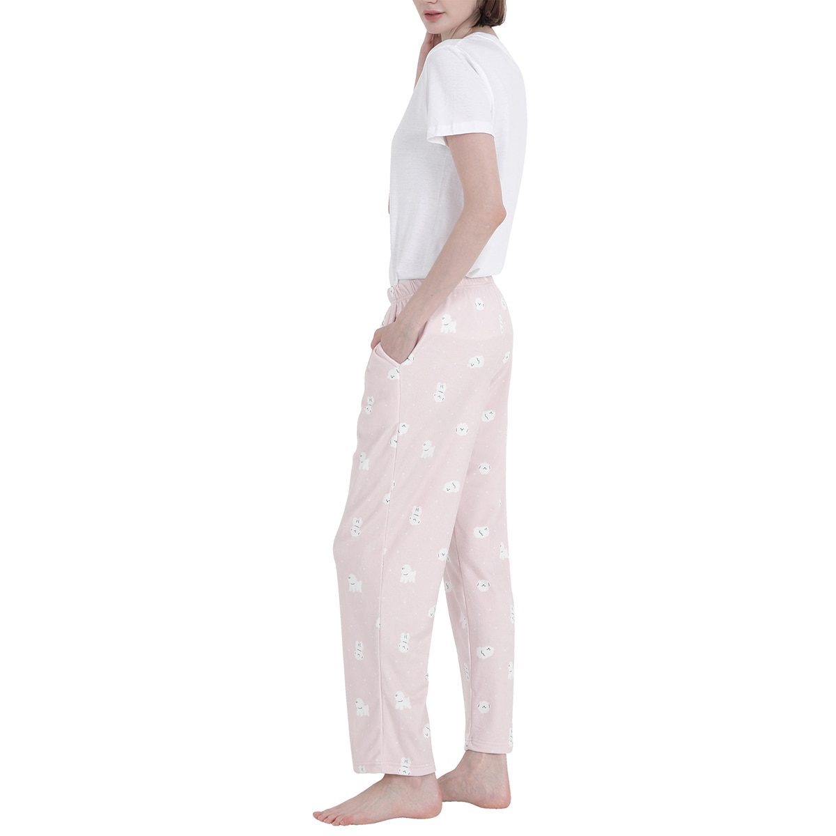 비비안 여성 스판 라운지 바지 2PK - 핑크/네이비