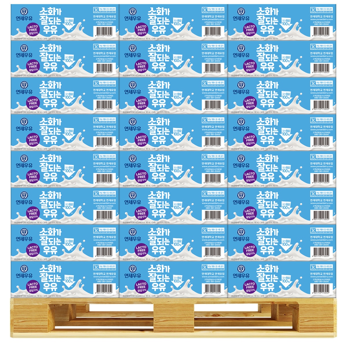 연세우유소화가잘되는멸균우유190ml x 24 x 168