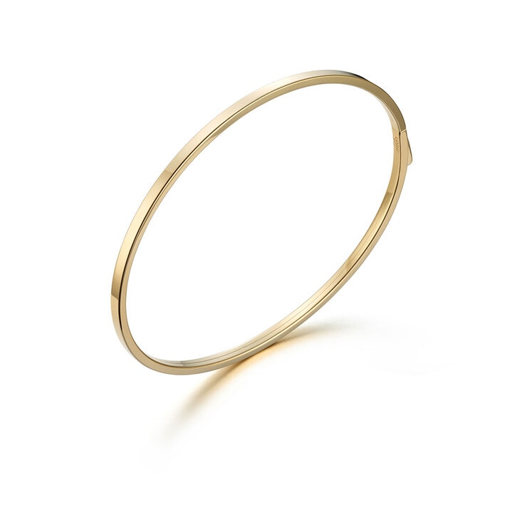 Lond 18K Yellow Gold Bangle Bracelet Arco 684542