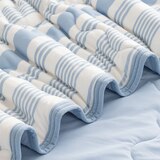 Berkshire 양면 쿨링 담요 152x178cm - 스트라이프블루