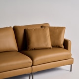 다우닝 코지 전체천연가죽 소파 3인