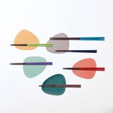 아오바 블랙라벨 흑단 젓가락 5P & 튀김젓가락 1P - 멀티컬러