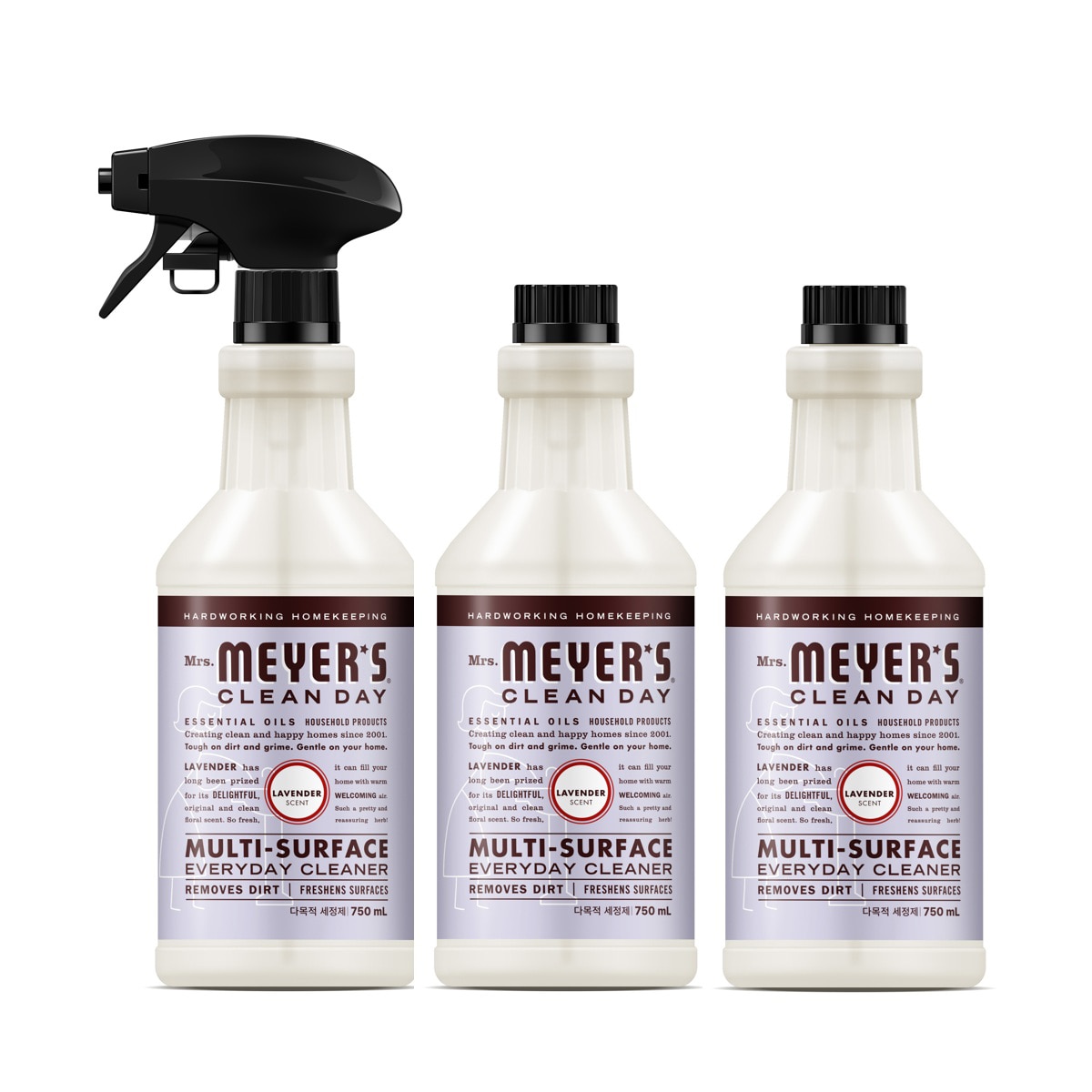 미세스마이어스 다목적 세정제 750ml x 3 (리필 포함)