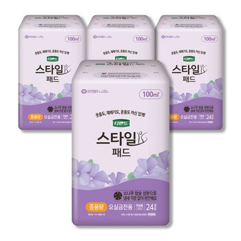 디펜드 스타일 패드 참숯 중용량 24매 x 4