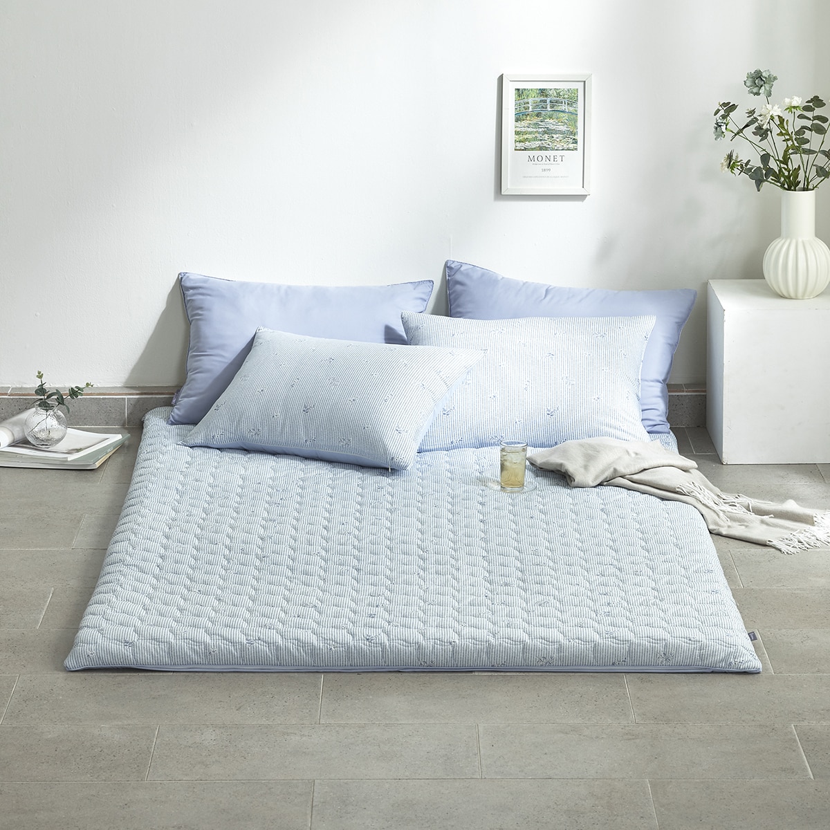 에이프릴앳홈 순면 누빔 워싱 면 요 - 퀸