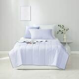 썸니아 모달 냉감 차렵 이불 - 싱글, 블루 스트라이프