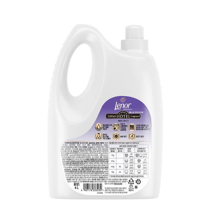 레노아 섬유유연제 화이트 머스크향 4L 레노아 섬유유연제 화이트 머스크향 4L