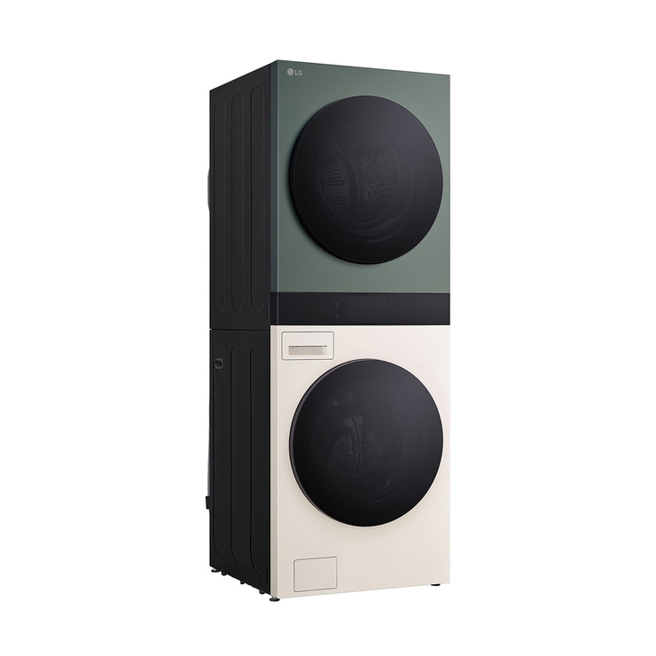 엘지 오브제 AI 워시타워 세탁 23kg&건조 23kg 베이지 그린