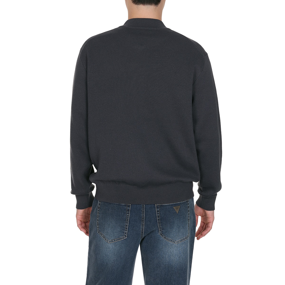 게스 남성 니트 집업 - 차콜그레이, L 게스 남성 니트 집업 - 차콜그레이, L