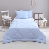 April At Home 60수 순면 피그먼트 차렵이불 - 싱글, 블루