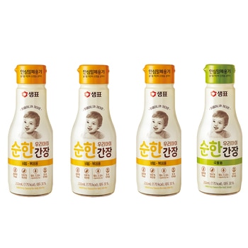 샘표 우리아이 순한간장 국물용& 비빔볶음용 200ml x 4 샘표 우리아이 순한간장 국물용& 비빔볶음용 200ml x 4