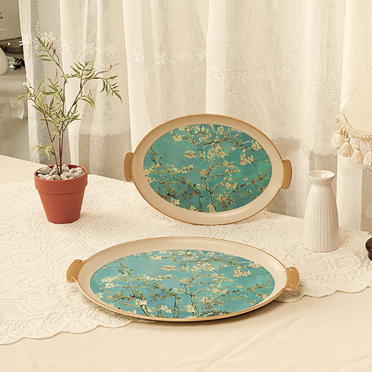 내셔널헤리티지 명화 쟁반 세트 2P - 반고흐 아몬드 꽃