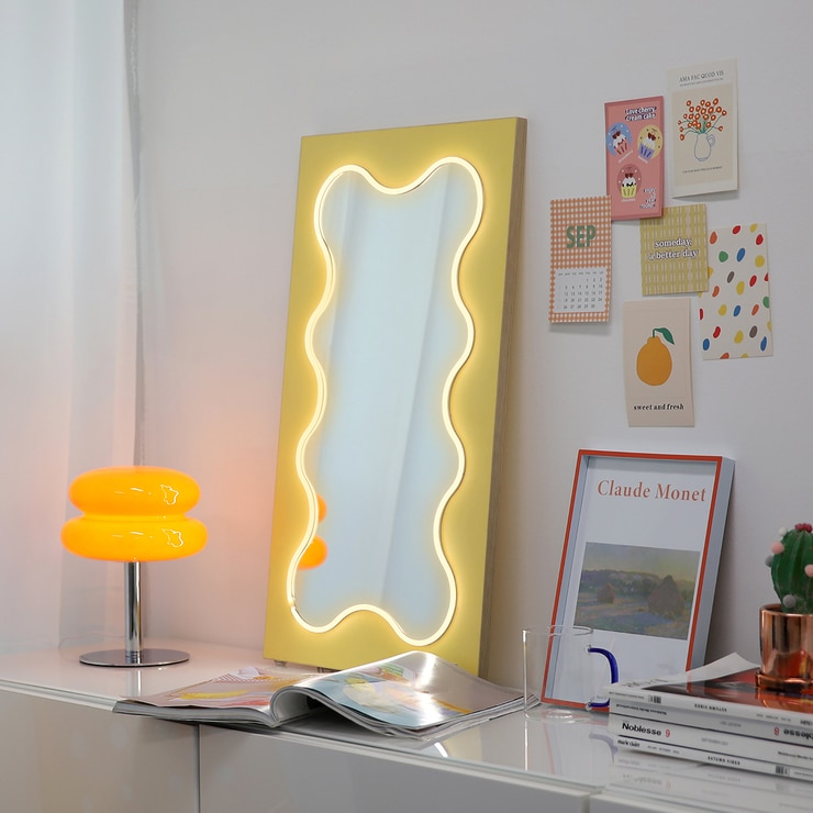 끌리마 웨이브 LED 조명 거울