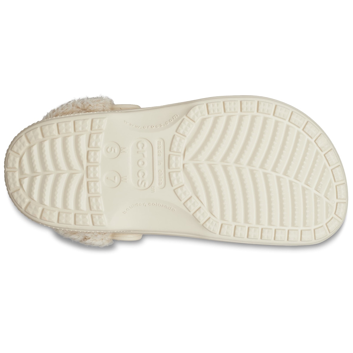 크록스 성인 바야 라인드 퍼즈 스트랩 클로그 - 윈터화이트