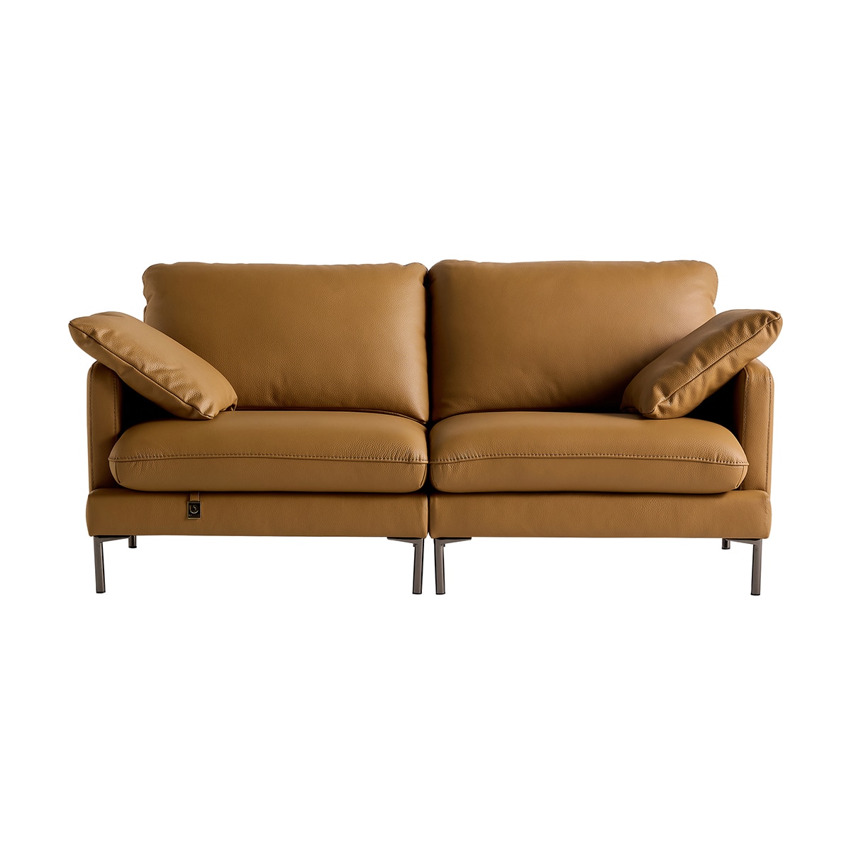 다우닝 코지 전체천연가죽 소파 3인