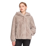 레니본 여성 인조퍼 재킷 - 그레이 레니본 여성 인조퍼 재킷 - 그레이