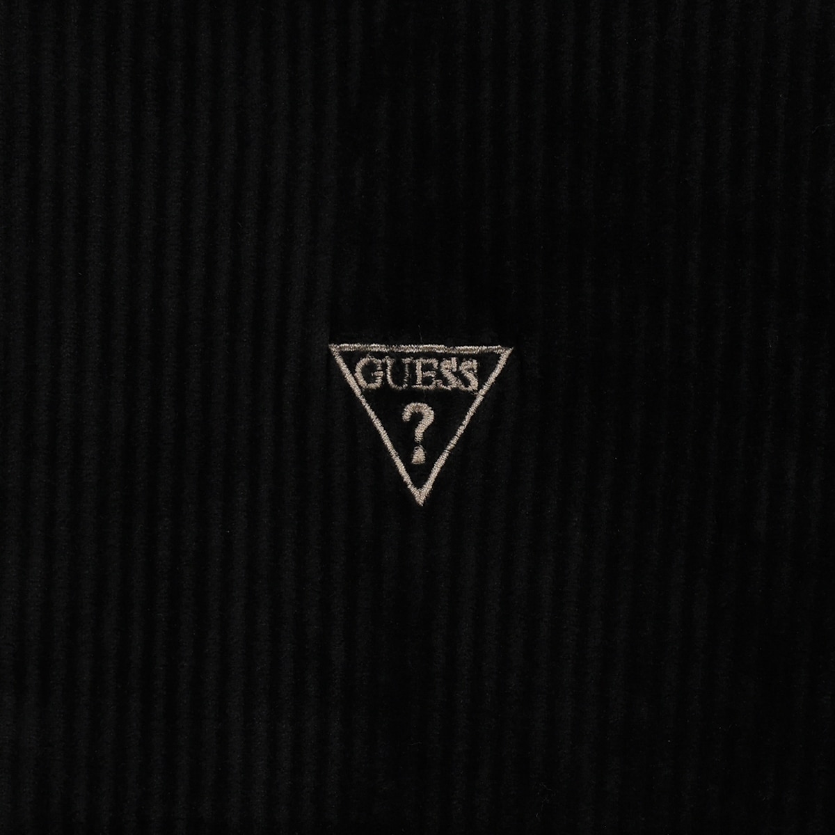 게스 여성 벨루어 코듀로이 집업 - 블랙