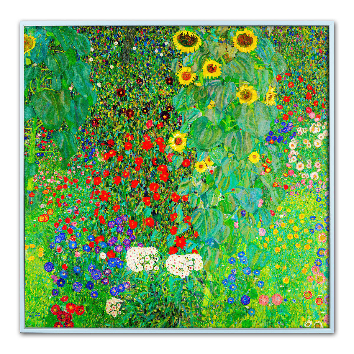 지클레 그림 액자 76x76cm - 클림트, 꽃이 있는 농장정원