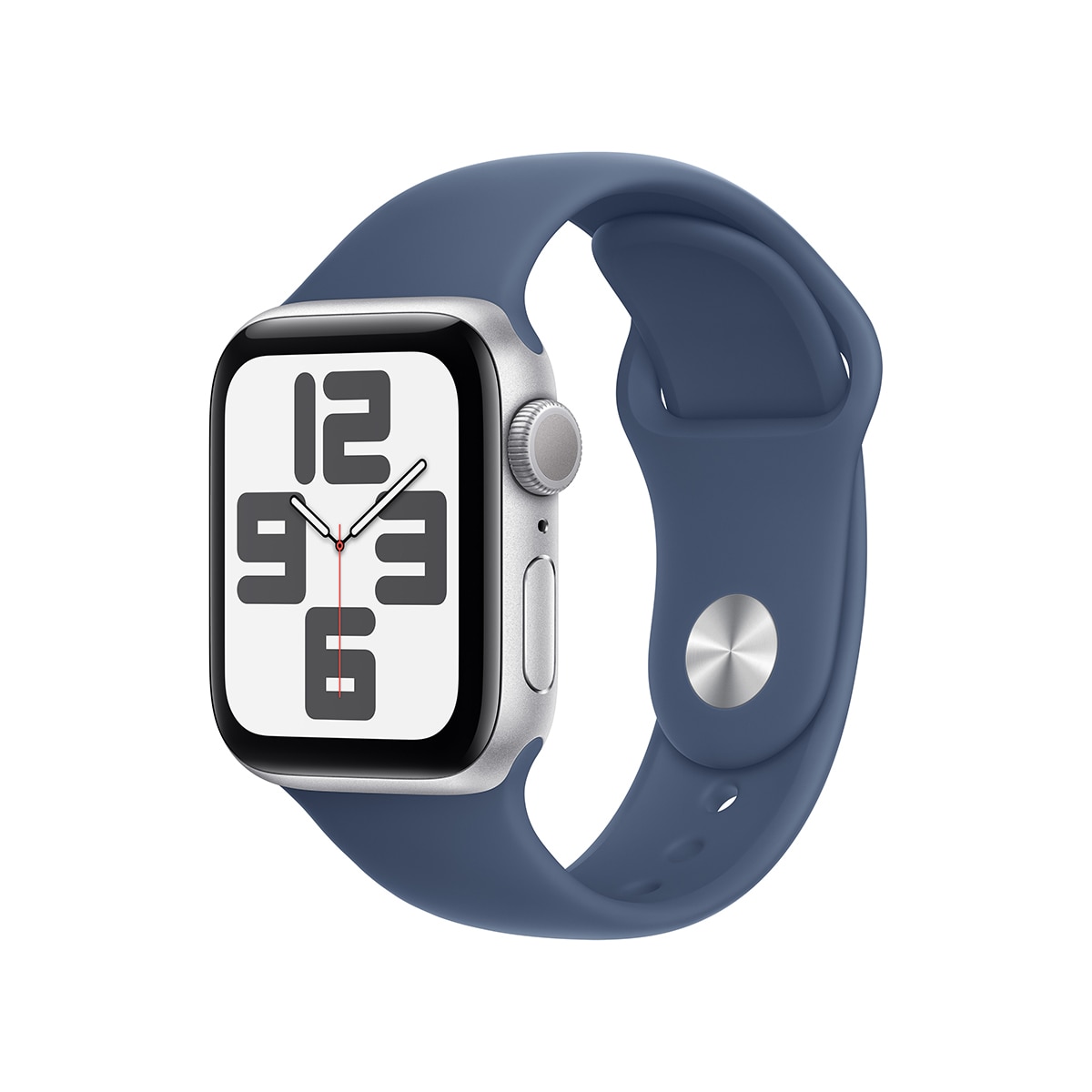 Apple 워치 SE GPS 40mm 실버 알루미늄 스포츠 밴드 - S/M