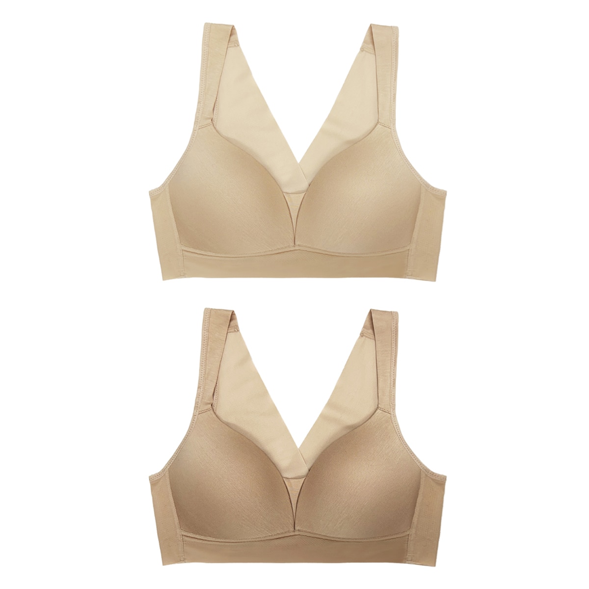 바디블루 밴드없는 브라렛 2매 - 베이지/라이트베이지, 75A