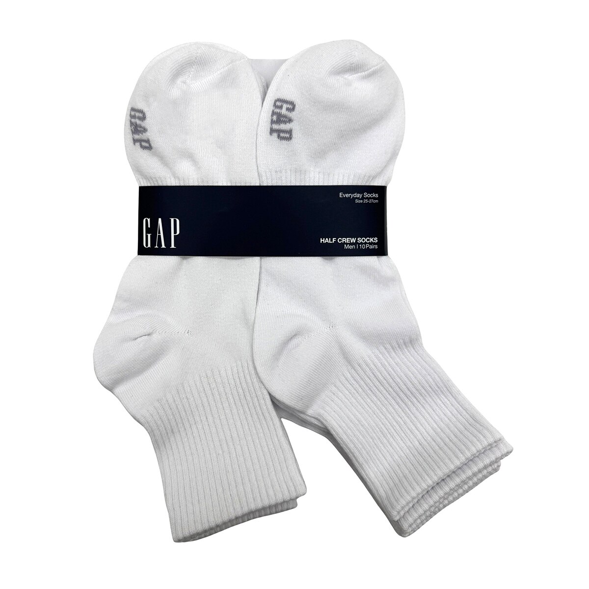 갭 데일리 양말 10족 - 화이트 라지