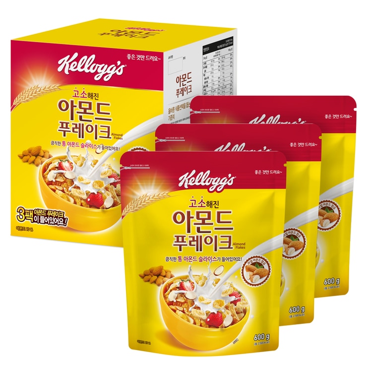켈로그아몬드푸레이크600g x 3개입