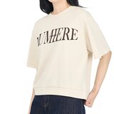 코데즈 컴바인 여성 루즈핏 티셔츠 - 크림, M