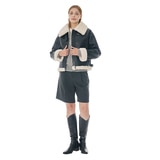 비지트 인 뉴욕 여성 인조퍼 무스탕 비지트 인 뉴욕 여성 인조퍼 무스탕