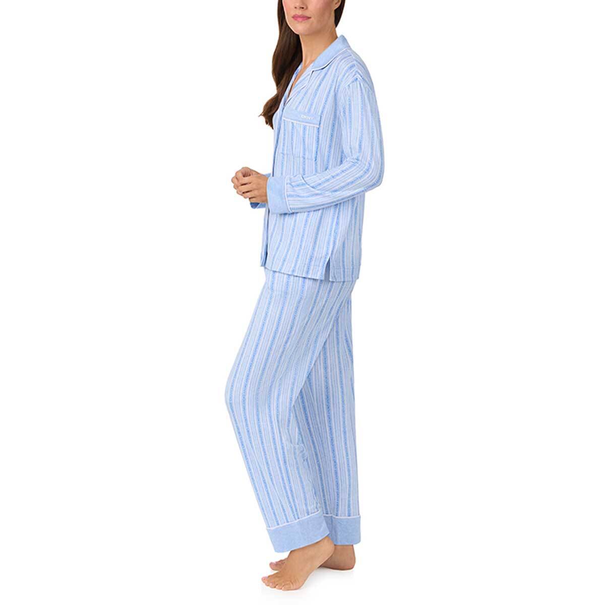 DKNY 여성 소프트 코지 파자마 세트 - 블루