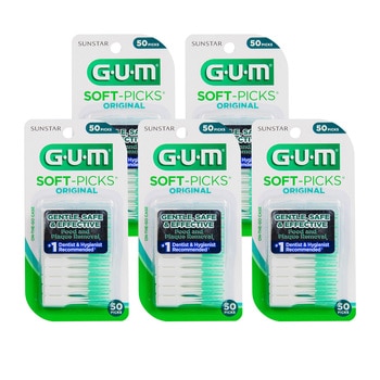 G.U.M 일회용 치간칫솔 소프트픽 오리지날 50개 X 5팩
