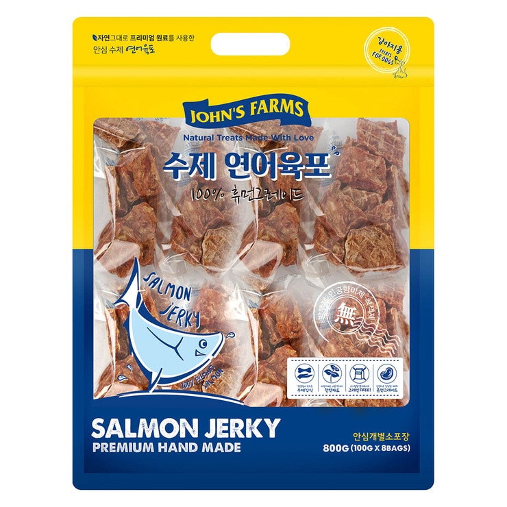 John's Farms Salmon Jerky for Dogs 100g x 8 619897