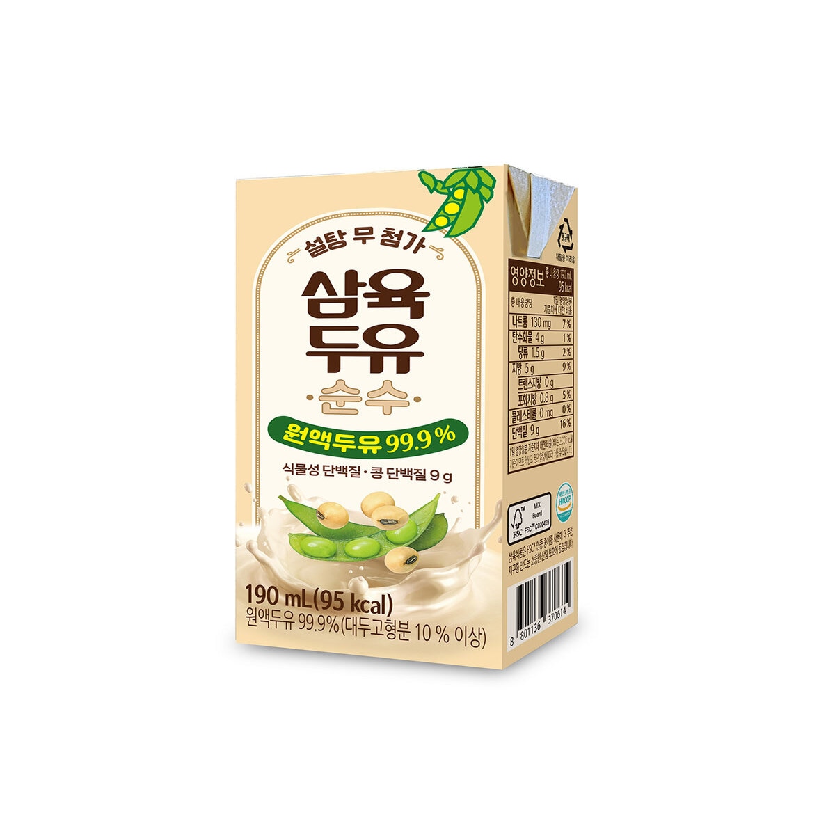 삼육 두유 순수 190ml x 24 x 3