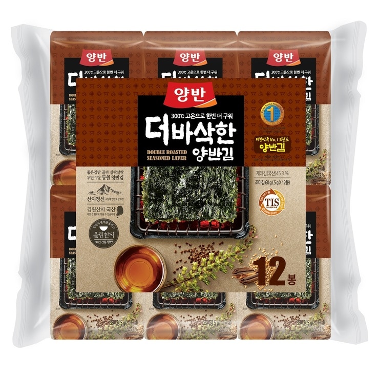 양반 더 바삭한 김 5g x 60봉 양반 더 바삭한 김 5g x 60봉