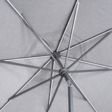 선빌라 LED 정원용 우산, 지름 2.9m, 그레이