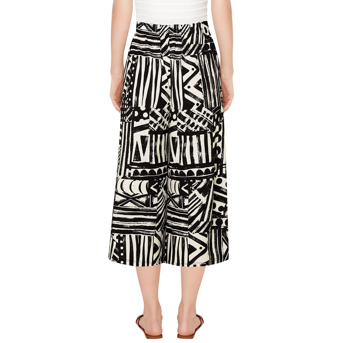 트라이엄프 여성 저지 라운지 바지 2PK - 블랙 (야자수&에스닉), S