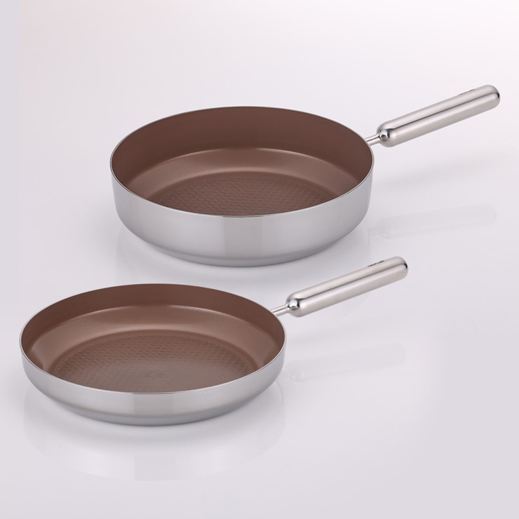 네오플램 에칭 프라이팬 & 웍 세트2P (28+24cm)
