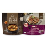 고깃집 차돌박이 냉이 된장찌개 800g x 2 + 궁 양념 소갈비찜 1,020g x 2