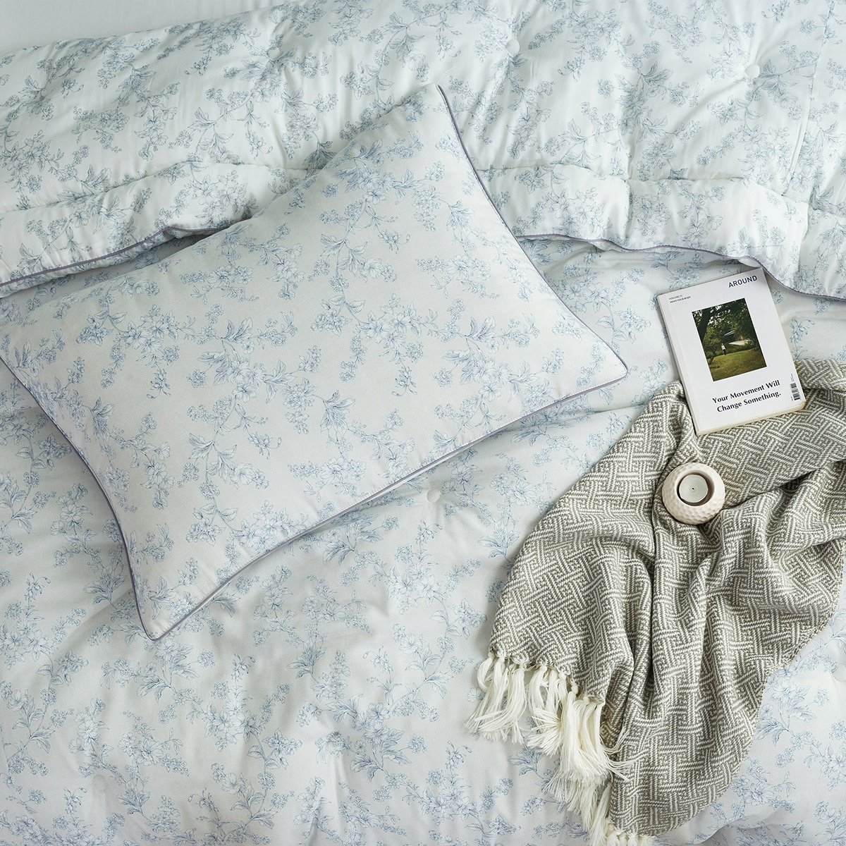 에이프릴앳홈 모달 차렵 이불-퀸, 오즈그레이