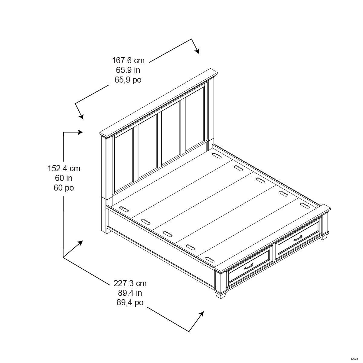 Kitteridge 침대 프레임 퀸 코스트코 코리아